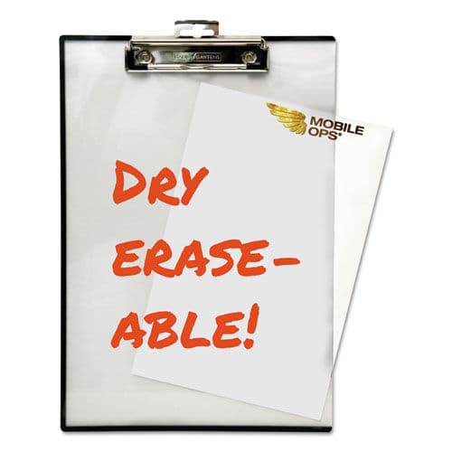 Quick Reference Clipboard, 1/2" Capacity, 8 1/2 x 11, Clear