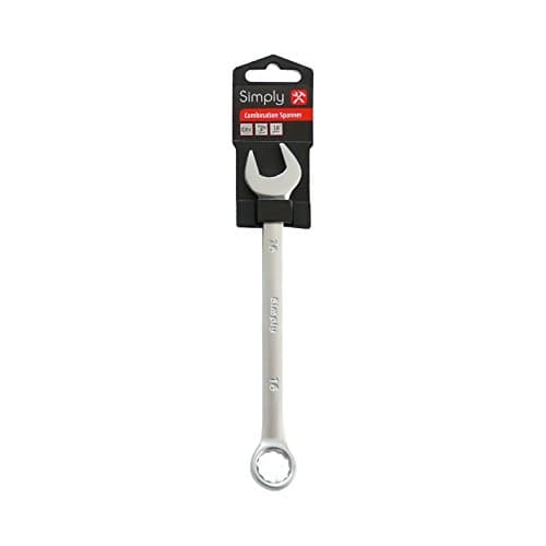 Simply Tools COMBS16 16mm Combination Spanner Value for money tool Same-sized ring & open-ended spanner reach tight areas