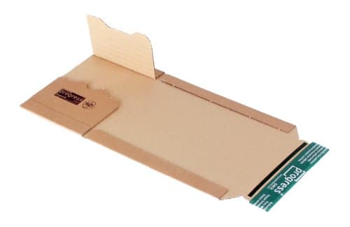 progressPACK Premium PP B02.01 Universal CD Envelopes - Corrugated Cardboard - 147 x 129 x up to 55 mm - Pack of 20 - Brown
