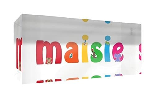 Feel Good Art Diamond Polished Keepsake/Token in Rectangular Design, Girl's Name (5 x 21 x 2 cm, Maisie)