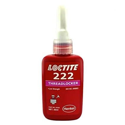 Loctite 222 Threadlocking Adhesive - Low Strength - Easy Disassembly - Suitable for All Metal Threaded Assemblies - Glue 50 ML - 10 Pack