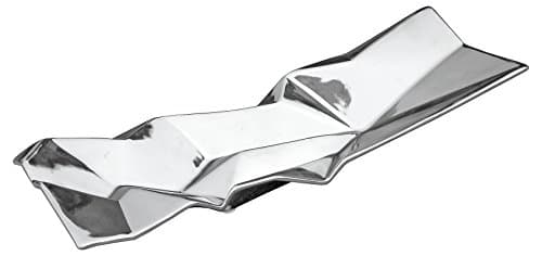 The Look Funky Ceramic Angle Tray - Chrome/Silver