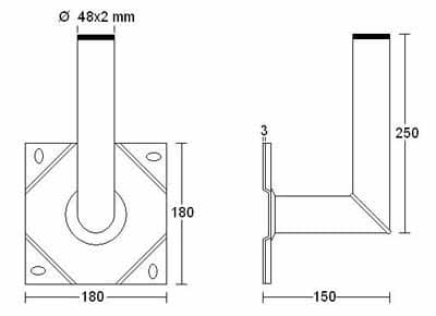 Peres 222000-015 Flat Screen Mount for Office