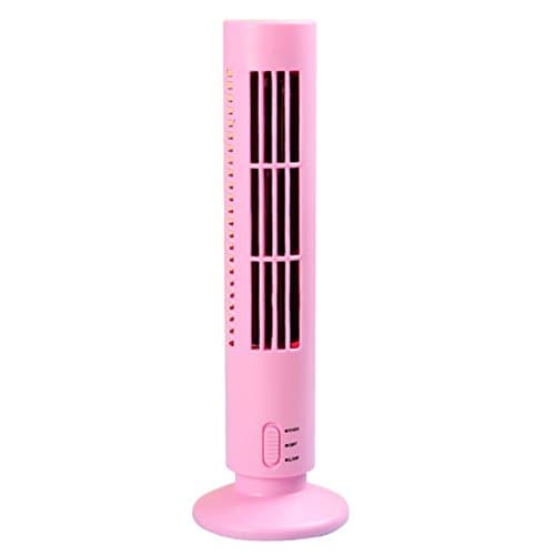 USB Mini Leafless Fan Round Vertical Creative New Office Table Fan,Pink
