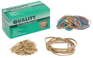 Quality Rubber Bands Assorted Sizes Ref 270665 [Box 100g]