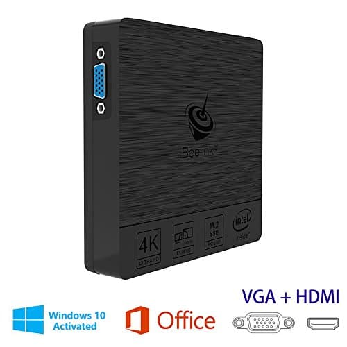 Beelink BT3PRO Intel Windows 10 Mini PC Deskstop Intel Atom x5-Z8350 Processor 1.92Ghz HD Graphics 400, with 4GB +64GB 1000Mbps LAN Dual-Band WiFi HDMI &amp; VGA Dual Output