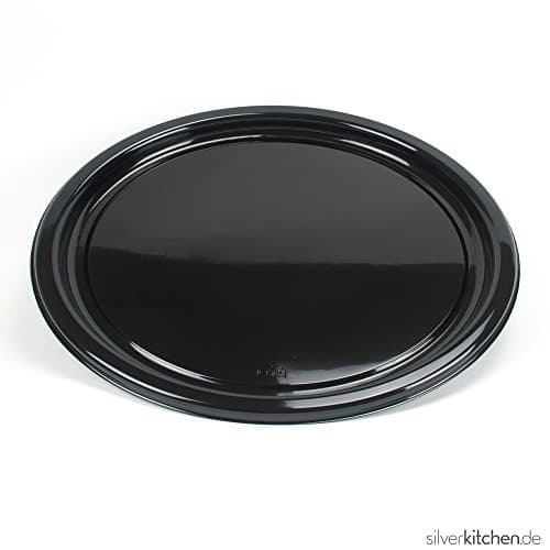 High Class Plastic Disposable Serving Plate Round Diameter 46 cm – Black, 50 Pieces