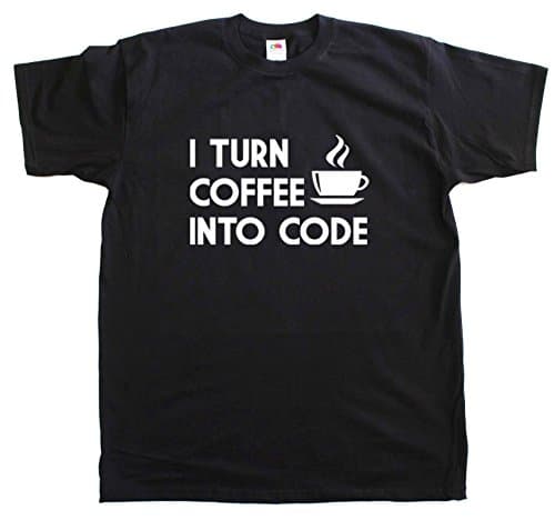 I Turn Coffee Into Code Computer Programmer New Men Size T-Shirt Light Grey L