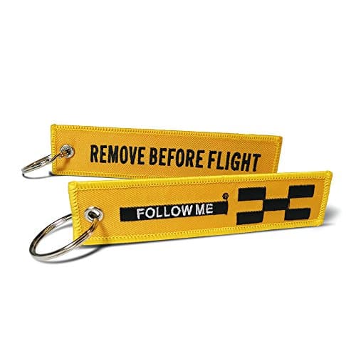 Follow Me-Remove Before Flight Keychain x2