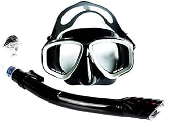 EnzoDate Optical Diving Gear Kit Myopia Snorkel Set, Different Strength for Each Eye, Nearsighted Dry Top Scuba Mask