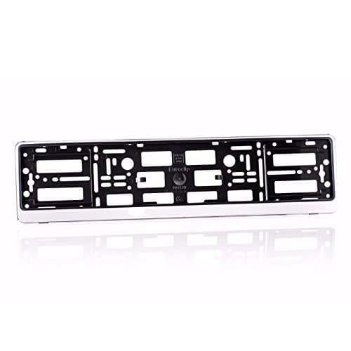 Silver Effect Number Plate Surround Holder Frame ABS PC Plastic BS