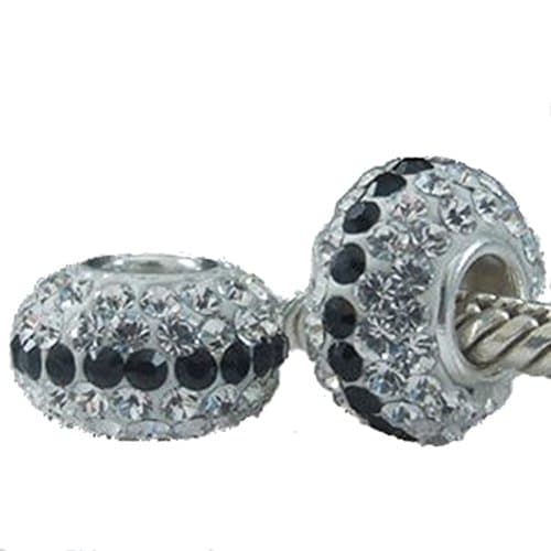 ONE GENUINE SOLID STERLING SILVER 925 AUSTRIAN CRYSTAL CHARM BEAD TO FIT PANDORA, TROLLBEADS, CHAMILIA, BIAGI, BACI, TEDORA, AMORE AND ANY SIMILAR 3MM BRACELETS