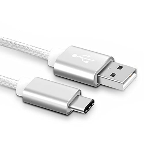 TWIN PACK USB Type C to USB 3.1 Cable (C to A) - 3.3ft/1m - Nylon Braided USB C Fast Charging Cable for Samsung Galaxy S8/S8+, Nexus 5X / 6P, OnePlus 2 / 3T, New Apple Macbook, HTC 10, Huawei P9, Nintendo Switch, Sony Xperia XZ, Lumia 950 / 950XL, LG G5 / G6 and MORE