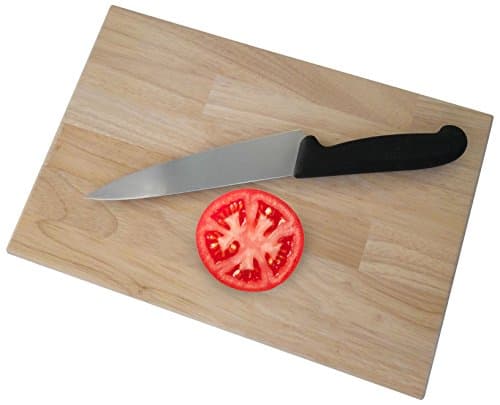 Premium Large Rectangular Chopping Block By Wood And More- Thick 100% Natural Hevea Wood Cutting Board With Finger Grooves On Each Side- Best Kitchen Aid For Home Cooks &amp; Professional Chefs