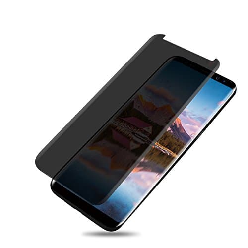 Galaxy S8 Screen protector,PACIFIC Galaxy S8 Privacy Screen protector,s8 Privacy Tempered Glass Anti-Spy [3D Curved] [Case Friendly][Anti-Scratch] Film Screen Protector For Samsung Galaxy S8 (Transparent)