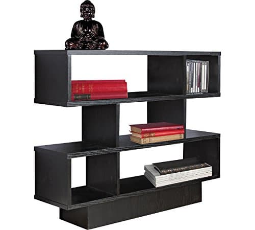 High Quality Black Ash Cubes Effect Shelving Unit