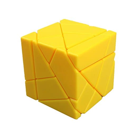 Dodolive 3X3X3 Abnormity Cube Ghost Cube Intelligence Stickerless Speed Puzzle Cube Ultra-Smooth Magic Cube,Yellow