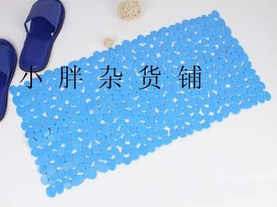Lnxd Solid Bathroom Cobblestone Bath Mat Slip-Resistant Pad Bath Mat Mats Doormat Bathroom Massage Pad Stone Bath Mat,Blue