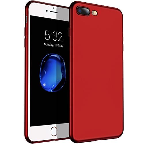 iPhone 7 Plus Case, Flyyu Ultral Thin Full Protective Slim Fit Phone Shell Cover, Simple Stylish Matte Coating Bumper Anti Scratch Hard Cover Case for Apple iphone 7 Plus - 5.5'' – Lucky Red