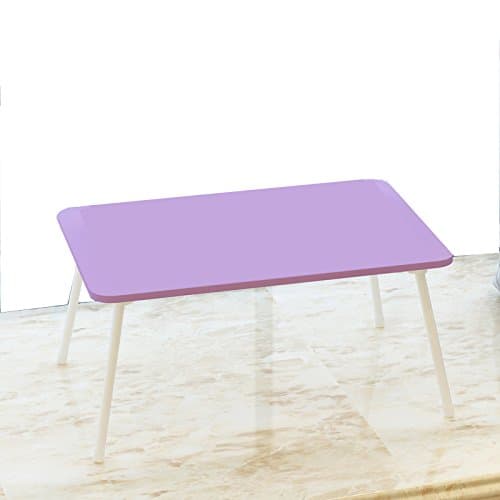 XUERUI Bed Use Folding Table Computer Desk Student Dormitory Use Writing Desk Beige Blue Gray Green Pink Purple ( Color : Purple )
