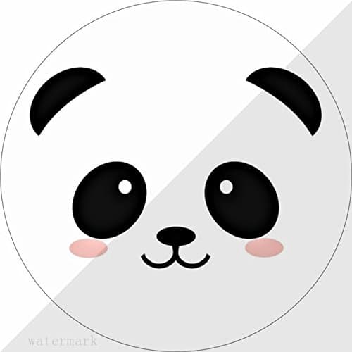 Expanding Stand and Grip Multi Function pop Cell Phone Holder socket Collapsible Mount for Smartphone and Tablet(white)-Cute panda face kawaii portrait