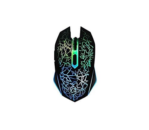 AmanStino Wireless Mouse 2.4G Receiver Mouse for Computer PC Laptop Desktop,USB PC Gaming Mouse with LED Lights