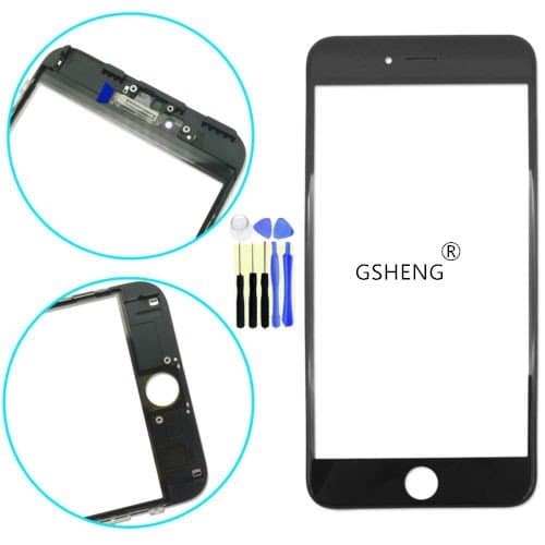 New Front Outer Screen Lens Glass Replacement + Tools for iPhone 6S 4.7 BLACK (with Frame+OCA)