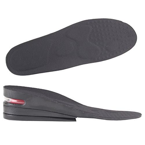 Y2C Women's 3-Layer Height Increase Elevator Shoes Insoles (approx 2.4 inches) Black 5-8.5 and Random Gift