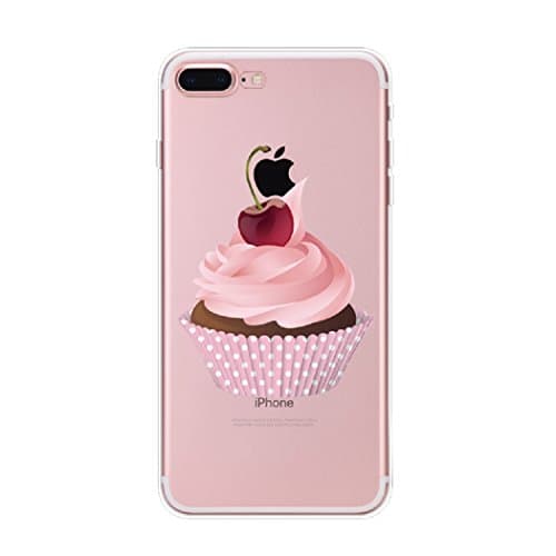 iPhone 7 Plus Case, Aokbi Creative Soft TPU Cover Candy Color Doughnut Pattern Back Case Protect Cover for iPhone 7 Plus 5.5 Inch Version (Style O)