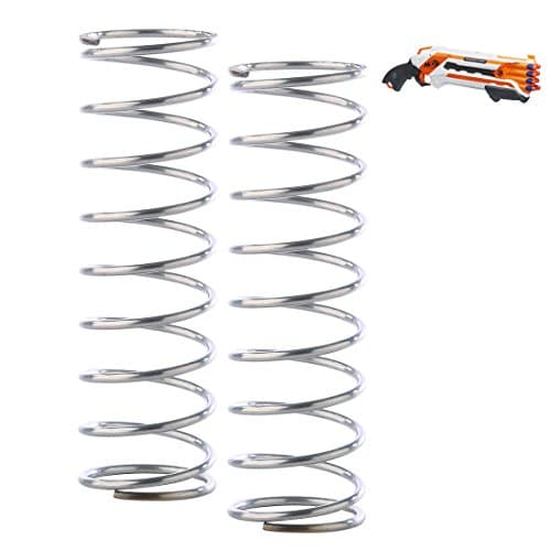 Spring for Nerf, Lommer 2PCS 4.5KG Spring Modification Upgrade Kit for Nerf N-Strike Elite Rough Cut 2X4 Blaster, Silver