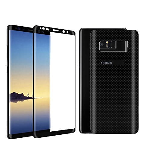 BACAMA 1 Front+1 Back[Easy to Install] [Full Coverage] [Case Friendly] TPU Film Screen Protector for Samsung Galaxy Note 8 (2017) HD Clear 99% Touch Responsive [Not Glass] [Not Wet]