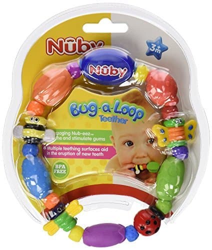 Nuby Bug A Loop Teether Bead, Colors May Vary - 2 Pack Size: 2 Pack, Model: 478-2, Newborn & Baby Supply