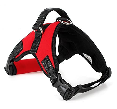 Safety Front Range No-Pull Dog Harness,3m Reflective Vest for Dogs Easy Control (NEOPRENE PADDED RED, MEDIUM)