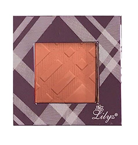 Lilyz Multi-Function Matte Eyeshadow Blush Blusher Bronzer Face Contour Compact with Rosy Pink High Shine Case 3.5g (04# Soft Berry-Rosy Pink Case)