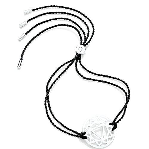 Daisy Black Silver Solar Plexus Chakra Bracelet