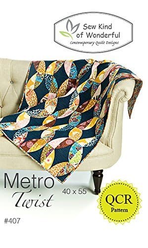 Metro Twist Quilt Pattern: A Contemporary Quilt Design Pattern Using the Quick Curve Ruler by Sew Kind of Wonderful by Sew Kind of Wonderful