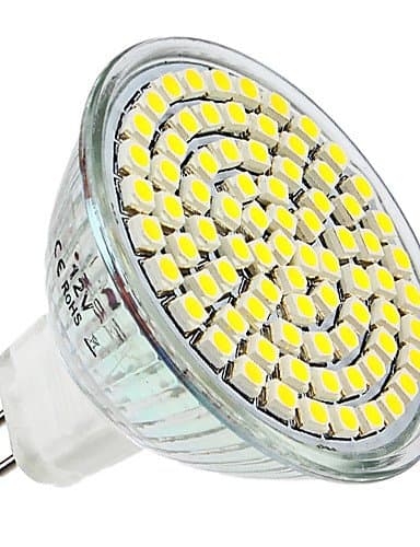 ShangYi GU5.3 / E14 / GU10 / E26/E27 3.5 W 80 SMD 3528 300 LM Natural White / Warm White MR16 Spot Lights DC 12 V , warm white-gu10