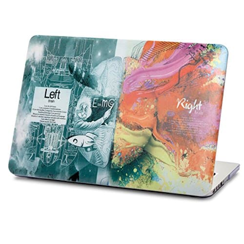 Herngee Macbook Case, Einstein Scientific Left Brain and Art Right Brain Plastic Hard Cover Case for Apple Macbook Pro 13"