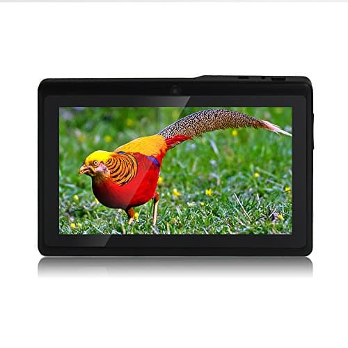 JEJA 7-Inch Android 4.4 Kitkat Google Tablet PC Allwinner A33 1.5GHz Quad-Core Capacitive Touch Screen Dual Cameras Bluetooth WiFi 512MB DDR3 8GB, Black
