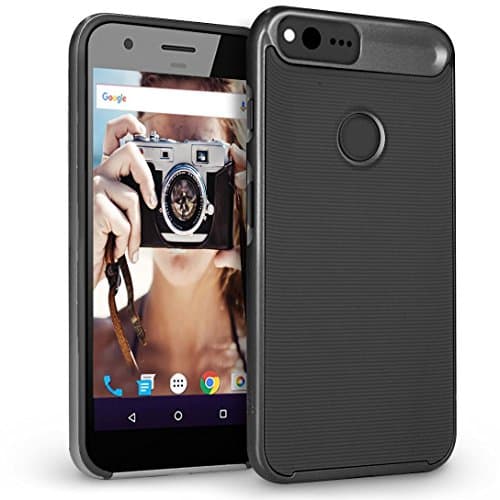 ORZLY® Google Pixel Case, AirFrame Case for Google Pixel (2016 Version) – Lightweight & Slim-Fit Protective Bumper Frame & Case for the Google Pixel Phone (5.0 inch Model of Phone by Google) - BLACK