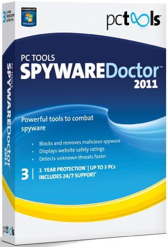 PC Tools Spyware Doctor 2011, 3 Computers, 1 Year Subscription (PC)