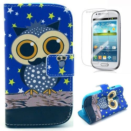 Semoss - PU Flip Leather Case Cover With Stand Function/Credit Card Slot For Samsung Galaxy S3 Mini i8190