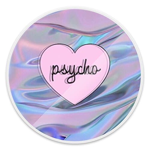 Customized Multi-Function Mounts and Stands,Expanding Stand Grip Pop Mount Socket for Smartphones, iPhone and Tablets - Psycho Holographic White