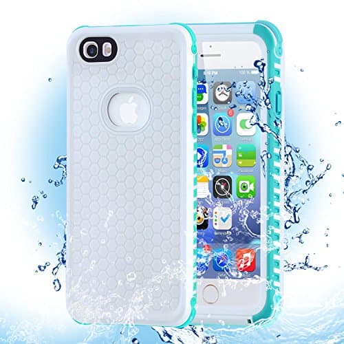 iPhone6plus/iPhone6Splus Waterproof Case, Normal or Underwater Dual-Use PC+TPU Protective Cover, Waterproof Dustproof Snowproof Shockproof Case for Boating/Hiking/Swimming/Diving , Blue