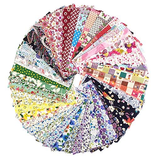 RayLineDo® 15X Different Pattern Patchwork 100% Cotton Poplin Fabric Bundle Squares Of 20*25cm Quilting Scrapbooking Artcraft Project Collection One