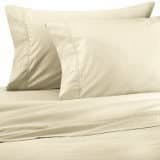1000 Series QUEEN 4PC Bed Sheet Set Microfiber Deep Pocket, CREAM