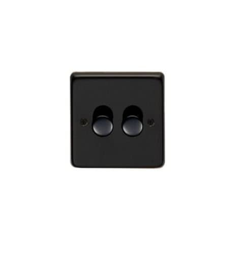 Volex Dimmer Switch Double Iridium Black