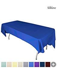 SilkLove Tablecloth - 60 x 102 Inch - Royal Blue-Rectangular Polyester Table Cloth, Wrinkle,Stain Resistant - Great for Buffet Table, Parties, Holiday Dinner & More
