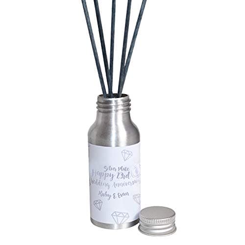 Personalised 23rd Year Wedding Anniversary Diffuser - Silver Plate