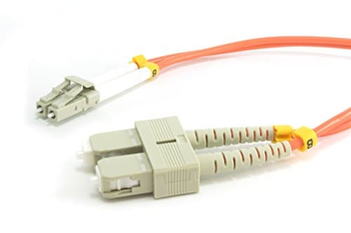 30 Meter, LC to SC Multimode Duplex Fiber Optic Cable, 62.5/125, OM1, ORANGE, USA Product ( Comparable to C2G 33162 )